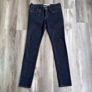 Abercrombie & Fitch Low‎ Rise THE A&F SUPER SKINNY JEANS Women's 6 28x31 Dark